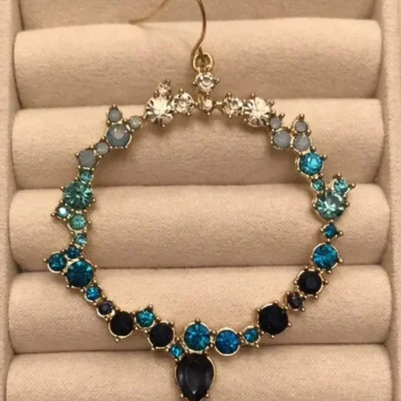 Gennaro | Rhinestone Statement Hoops | 3” Drop NWT - Picture 2 of 3